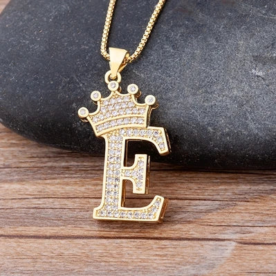 Collar con colgantes letras personalizadas de Lujo dorada