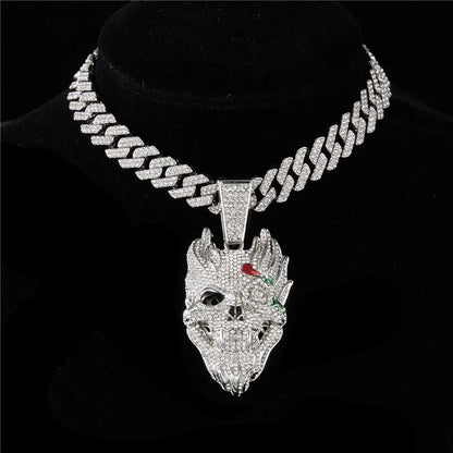 Collar Hip Hop Calavera Iced Out