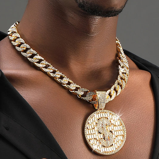 Collar Hip Hop Dollar Brillante