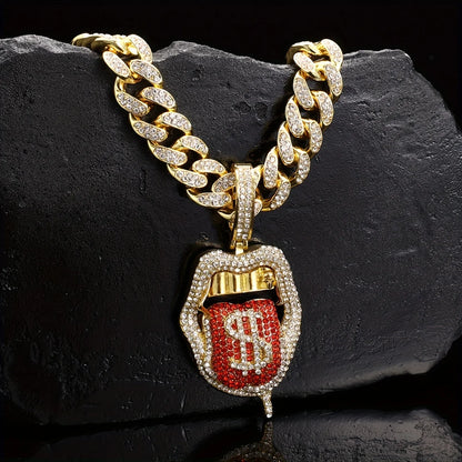 Collar Hip Hop Lengua de Dólar