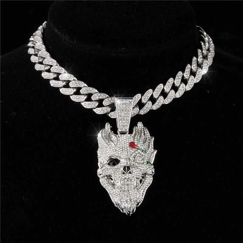 Collar Hip Hop Calavera Iced Out