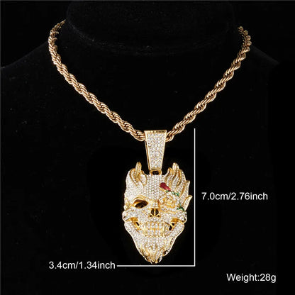 Collar Hip Hop Calavera Iced Out