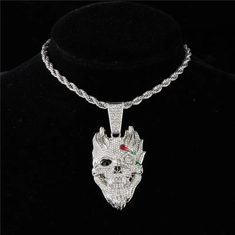 Collar Hip Hop Calavera Iced Out