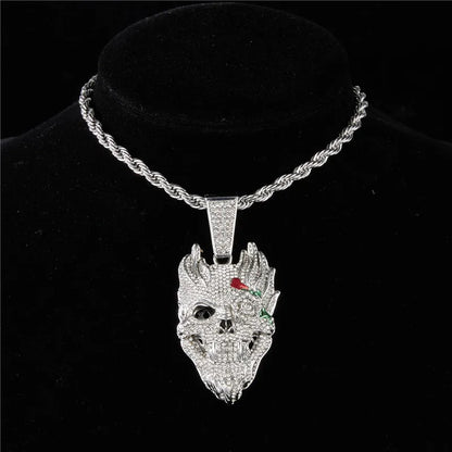 Collar Hip Hop Calavera Iced Out