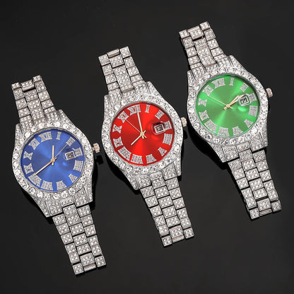 Joyas Hip-Hop: Reloj + Cadena + Pulsera Plata Oferta especial promoción