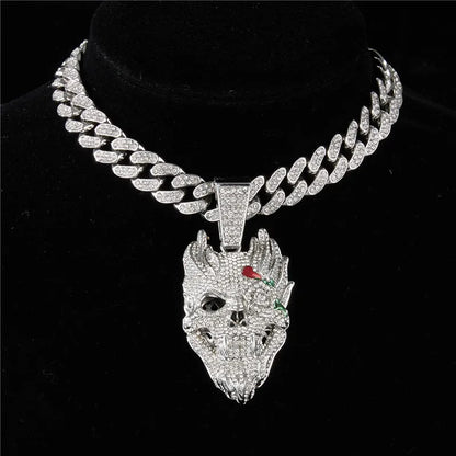 Collar Hip Hop Calavera Iced Out