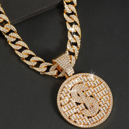 Collar Hip Hop Dollar Brillante