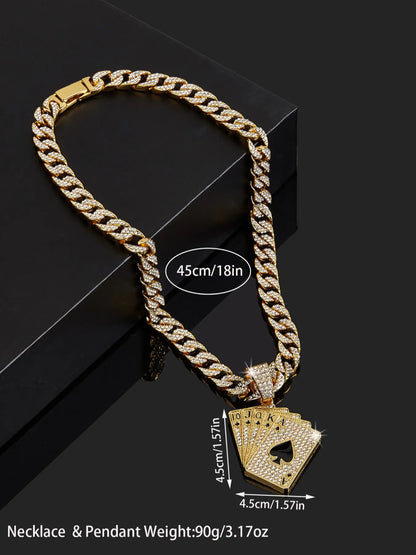 Cuban Chain Poker Charm Brillante