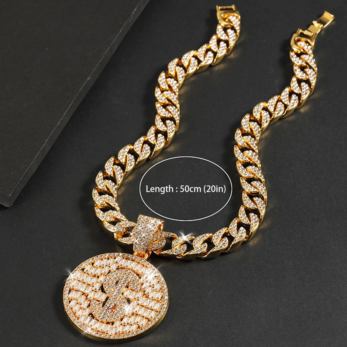 Collar Hip Hop Dollar Brillante